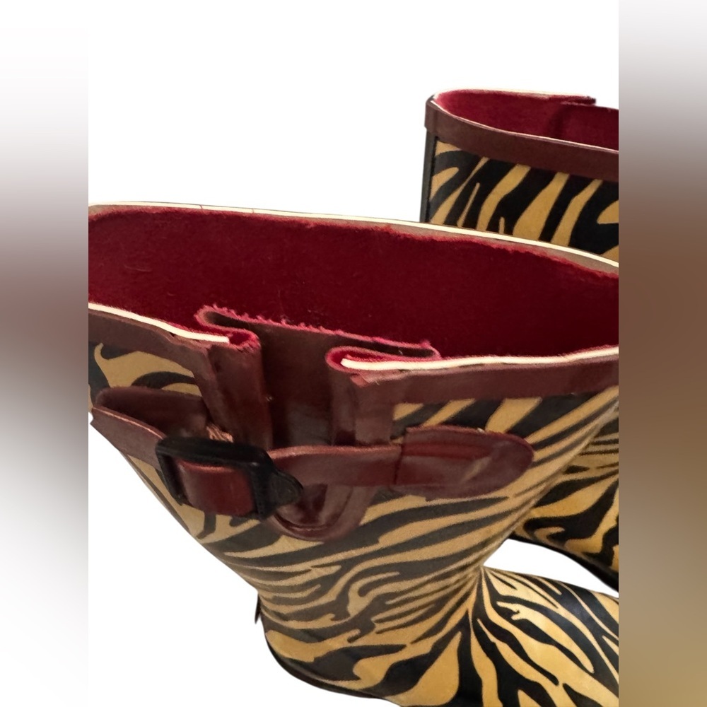 Stone Creek Zebra Print Rain Boots - Picture 3 of 7